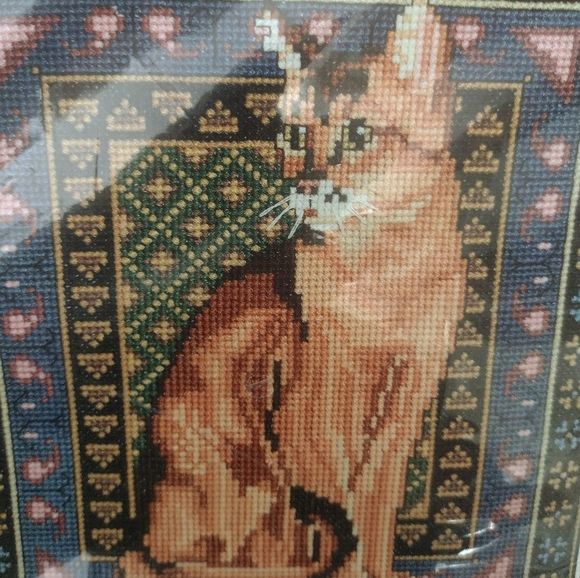 Janlynn Other - Janlynn counted Cross stitch Abyssinian Cat. #120-14 vintage, Tabby